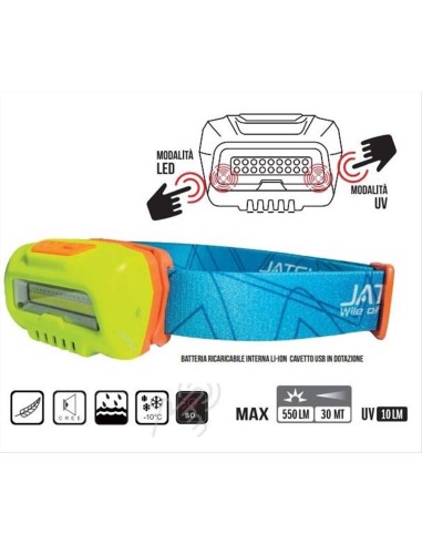 JATSUI LAMPADA FRONTALE UV  - Vendita online | pescaesportdaemily.it
